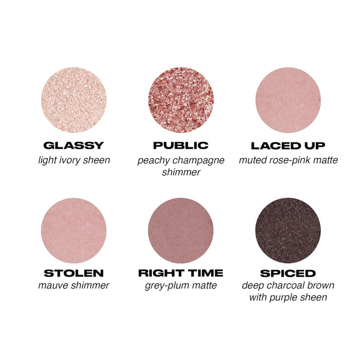 Naked 3 Mini Eyeshadow Palette - 6 Soft Pink Shadows, Multi-Use Matte & Shimmer Finishes, Ultra-Blendable Everyday Rosy Neutrals, Long-Lasting up to 12HR Wear, Travel Makeup with Mirror