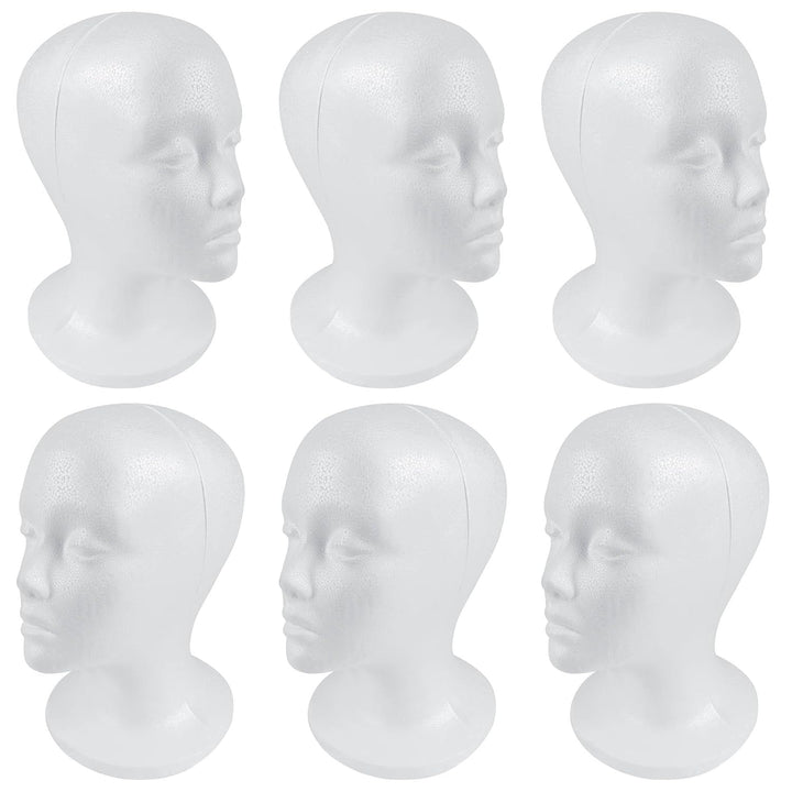 Styrofoam Model Heads ,Hat Wig Foam Mannequin Female Wig Head Stand ,Mannequin Head for Wigs , Wig Holder - round Base , 11 Inches Female Mannequin Head -1 Piece