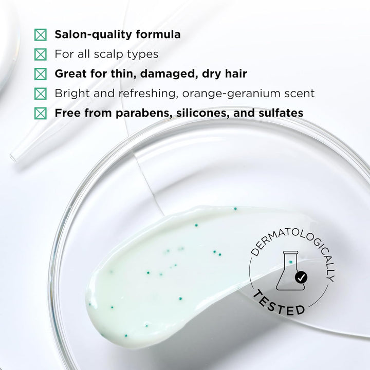 Hair Thickening Conditioner for Hair Loss, Thinning Hair, Korean Hair Care, Biotin Scalp Treatment, Clinically Tested, Thicker Hair, Reduces Oil