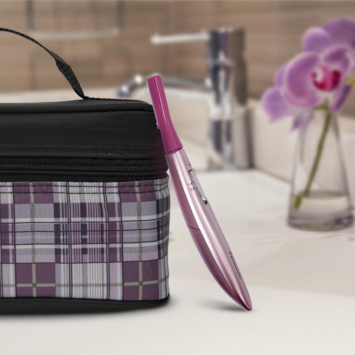 Women’S Facial Hair Remover and Eyebrow Trimmer with Pivoting Head, Includes 2 Gentle Blades for Brow and Face and 2 Eyebrow Trim Attachments, Battery-Operated – ES2113PC