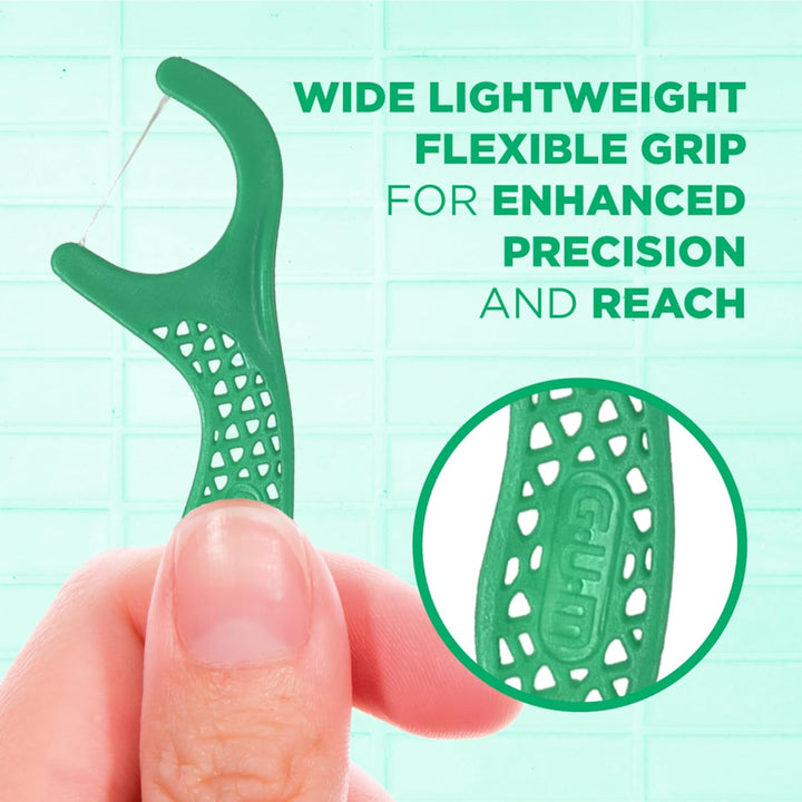 Professional Clean Floss Picks - Extra Strong Shred-Resistant Floss, Easy Grip Handle - Dental Flossers for Adults - Fresh Mint Flavor, 150 Count