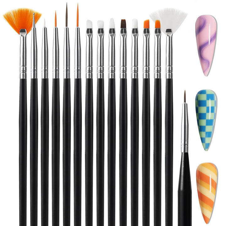 35Pcs Nail Art Pens Brushes,Nail Art Tool Set,Nail Dotting Tools,Nail Dust Brush,Striping Nail Art Brushes for Long Lines,Nail Drawing Pen for Nail Design