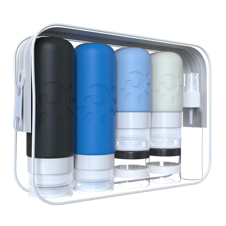 18 Pack Travel Bottles for Toiletries, TSA Approved Silicone Travel Containers Leak Proof Refillable Travel Accessories for Shampoo Conditioner Lotion Body Wash(Multicolored C)