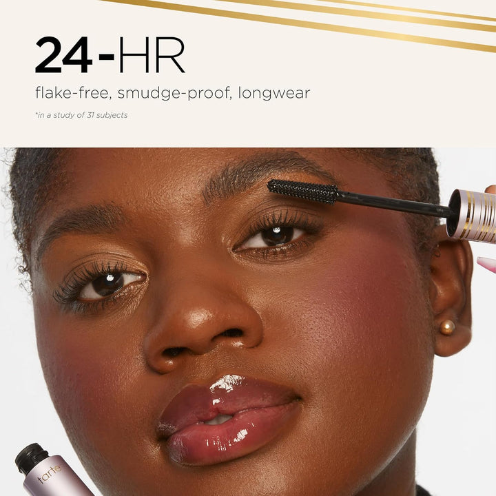 Tarte Tartelette Tubing Mascara – Lash Extensions in a Tube, Volume & Length, Smudge-Proof, Longwear, Flake-Free, Easy to Remove, Vegan & Cruelty Free