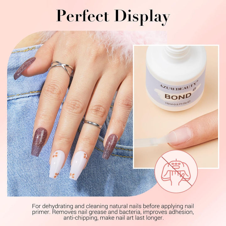 Dip Powder Liquid Set 15Ml/0.5Oz Nail Repair Cuticle Oil Multi-Purpose Dip Powder Base Top Coat with Activator, Bond, Cuticle Care for Dipping Kit, No Need Nail Lamp