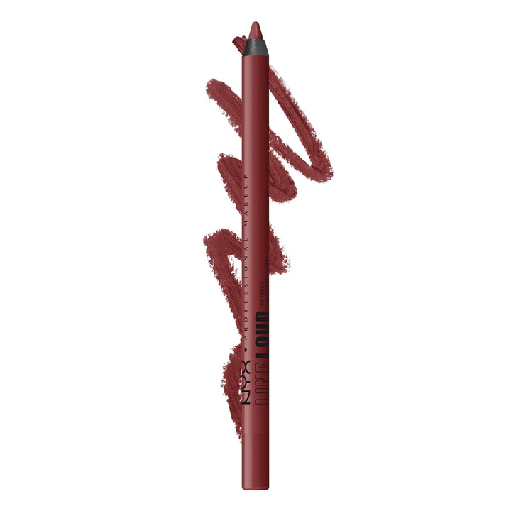 Line Loud Lip Liner, Longwear and Pigmented Lip Pencil with Jojoba Oil & Vitamin E - Rebel Kind (Chocolate Brown)