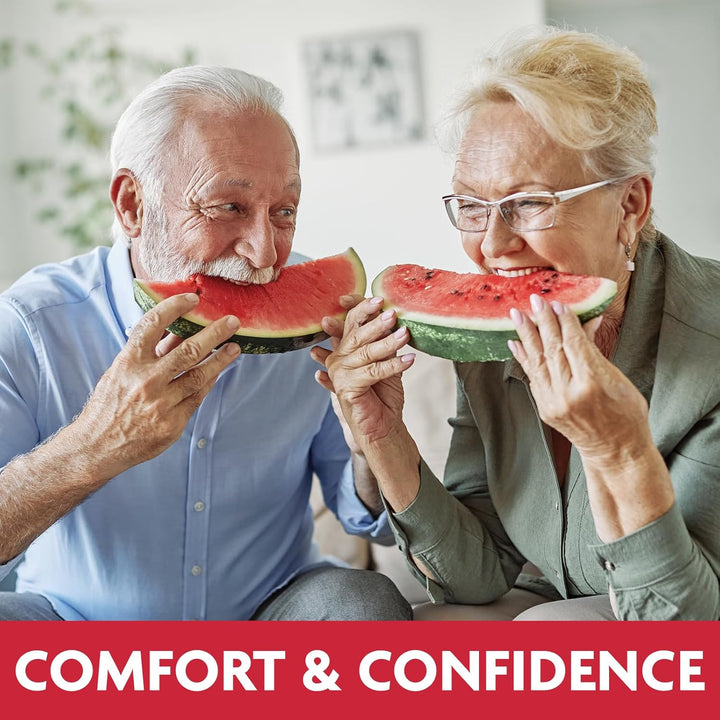 Secure Denture Adhesive Seals, Fresh Mint Uppers, Zinc-Free, All-Day-Hold, Mess-Free, 30 Count (Pack of 1)