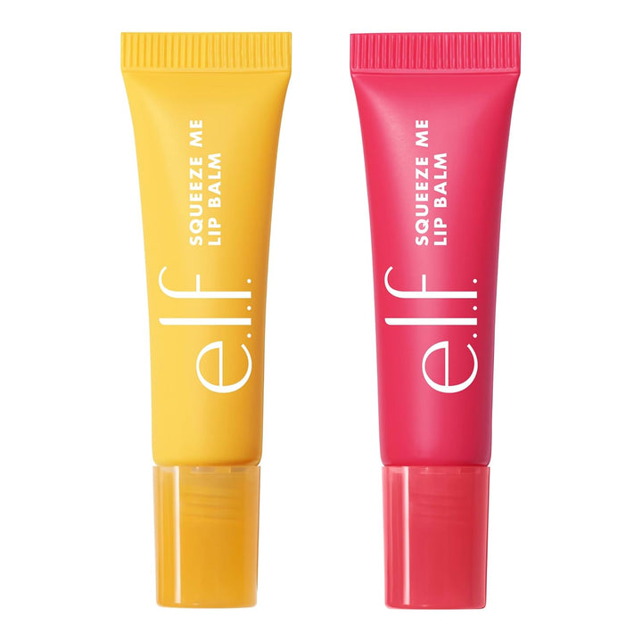 Squeeze Me More Lip Balm Duo, Moisturizing Balm for a Sheer Tint of Color, Made with Hyaluronic Acid, Vegan & Cruelty-Free, Mango & Watermelon