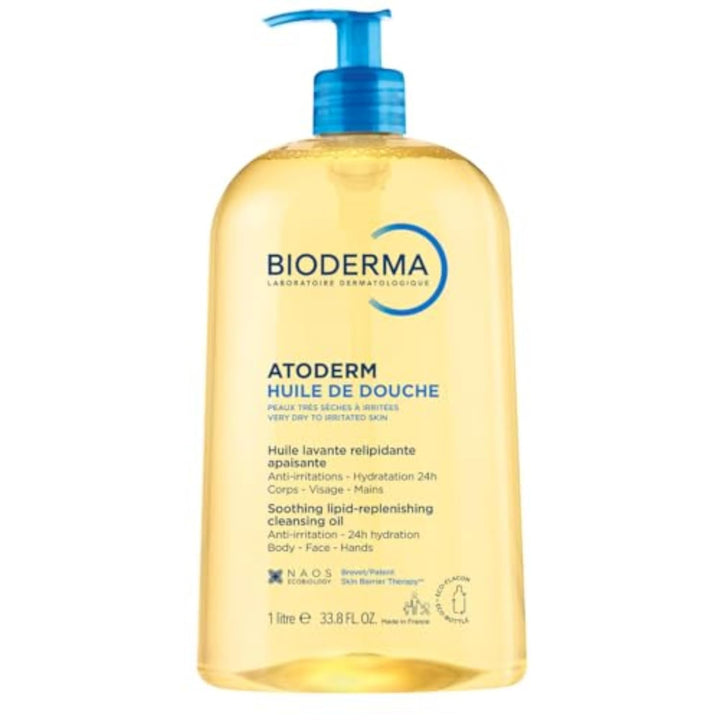 Atoderm Shower Oil, Cleansing Oil for Face & Body, Nourishing Cleansing Oil for Dry to Atopic Sensitive Skin for Softer & Smooth Skin for Your Whole Family