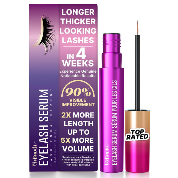 Lash Serum for Eyelash Growth: Eyelash Growth Serum with Advanced Formula to Boost Longer Fuller and Thicker Looking Lashes - Vegan & Cruelty-Free for Sensitive Eyes 3Ml