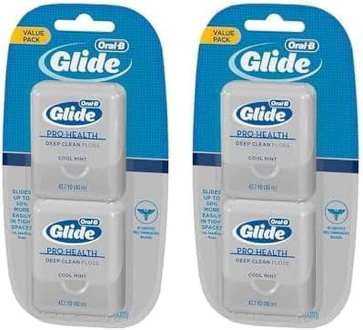 Glide Deep Clean Cool Mint Dental Floss, Value 2 Pack (40M Each)