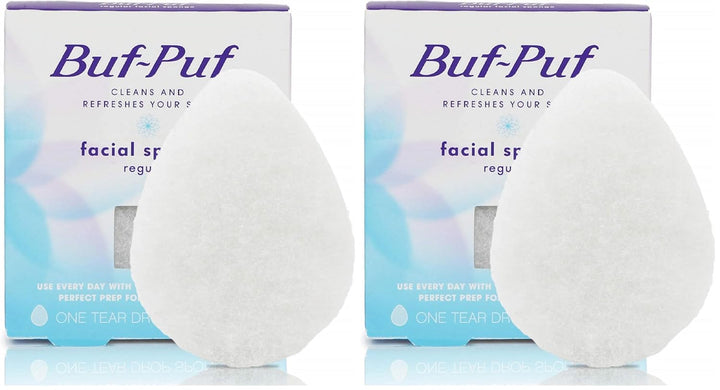 Regular Facial Sponge, Dermatologist Developed, Removes Deep down Dirt & Makeup That Causes Breakouts and Blackheads, Reusable, Exfoliating, White, 1 Count