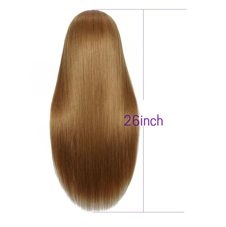 Mannequin Head 99% Human Hair for Hairstyling - Heat Resistant Manikin Head for Cosmetology Students, Professionals & Practice Exams (Blond 27#)