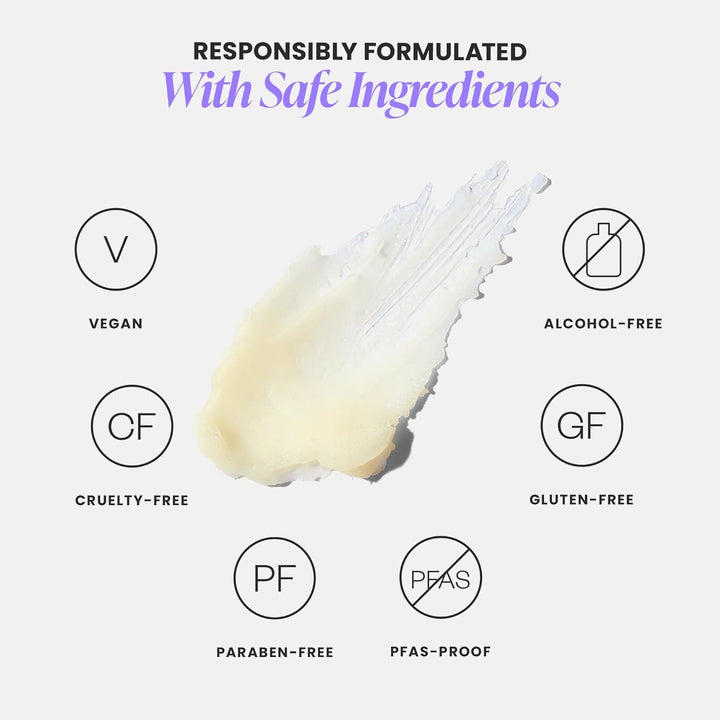 3-In-1 Lip Scrub Exfoliator & Moisturizer, Lip Exfoliator Scrub, Hydrating Balm for Soft, Nourished, Flake-Free Lips with One-Step Prep, 0.10Oz