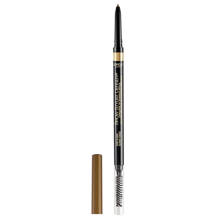 Makeup Brow Stylist Definer Waterproof Eyebrow Pencil, Ultra-Fine Mechanical Pencil, Draws Tiny Brow Hairs and Fills in Sparse Areas and Gaps, Brunette, 0.003 Ounce (1 Count)