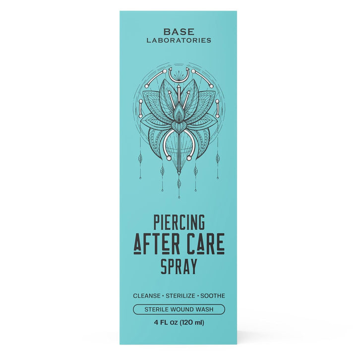Piercing Aftercare Spray 4Oz | Saline Spray for Piercings | Ear Piercing Cleaner Spray | Saline Solution for Piercings | Piercing & Keloid Bump Removal for Ears, Belly Nose Piercings