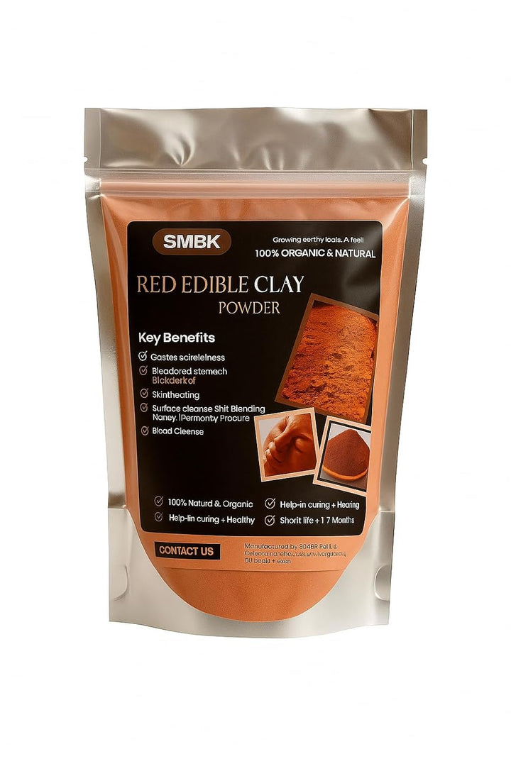 Red Clay,Edible Clay Chunks, Natural Clay,Organic Clay,Clay Mask,Natural Mud Mask,7Oz (200GM)