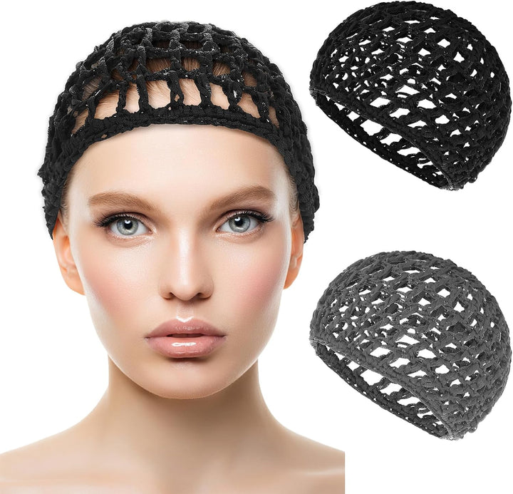 Wig Cap Thick Long Hair Caps Adjustable Net Mesh Braided Weaving Making Crochet Sew Weave Fishnet Grip Headband