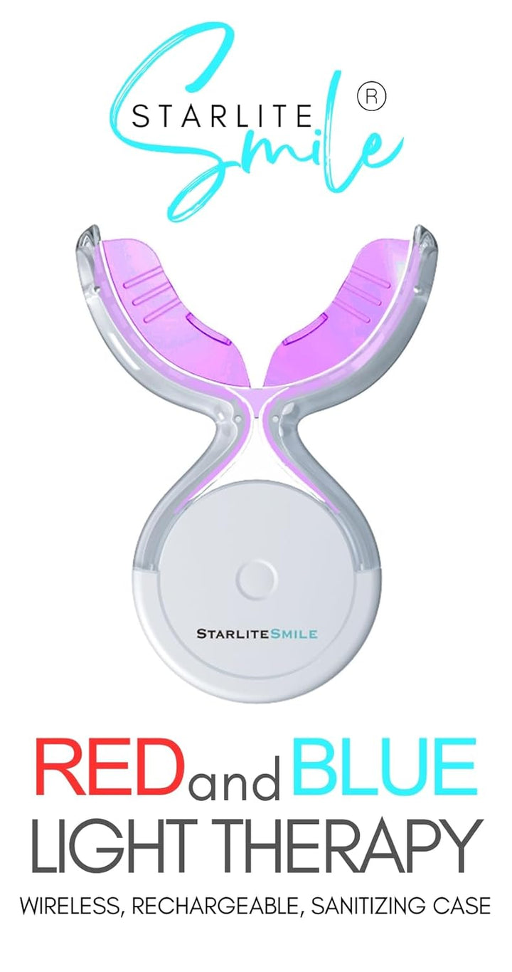 RED, BLUE, & RED+BLUE Gum Light, Sterilizing Case, Red and Blue Light Gum Therapy Gum Health Repair Gum Stimulator Whitening Accelerator Gum Light