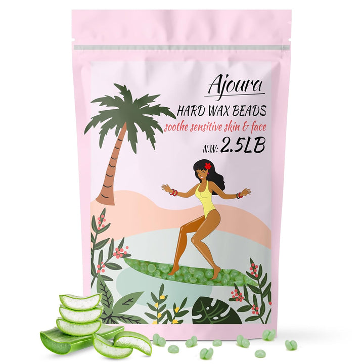 1Lb Refill Wax Beans for Hair Removal Kit, Brazilian Coarse Waxing for Bikini, Face, Eyebrow, Back, Chest, Legs, Armpit, at Home Waxing Beads for Women Men