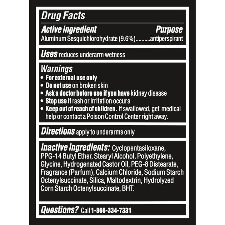 Men Ultraclear Antiperspirant Deodorant Black+White 2 Count 72-Hour Sweat & Odor Protection Antiperspirant for Men with Motionsense Technology 2.7 Oz