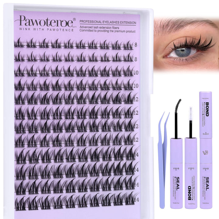 Lash Clusters Wispy Cluster Eyelash Extensions 10-18Mm Individual Lashes DIY Cluster Lashes Extension Soft Comfortable Eyelash Clusters with Thin Band