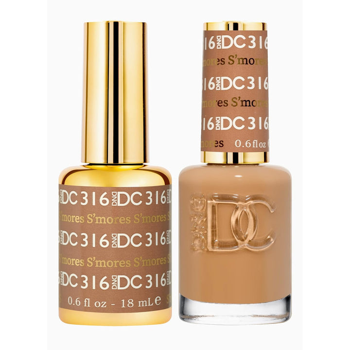 DND Gel Polish Set, Brown Collection, UV/LED Gelpolish and Air Dry Nail Lacquer, Matching Chip-Free Polish Duo, 0.5 Fl Oz Each