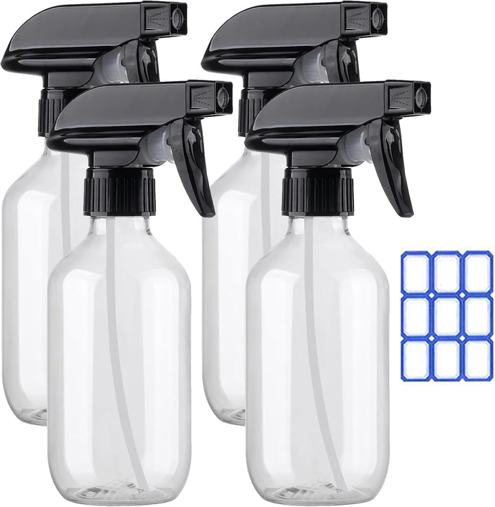 Plastic Spray Bottles for Plant - 10Oz/300Ml - Mist Stream - No Clog No Leak, Easy to Grip with Adjustable Nozzle for Hair, Cooking, Cleaning - BPA Free