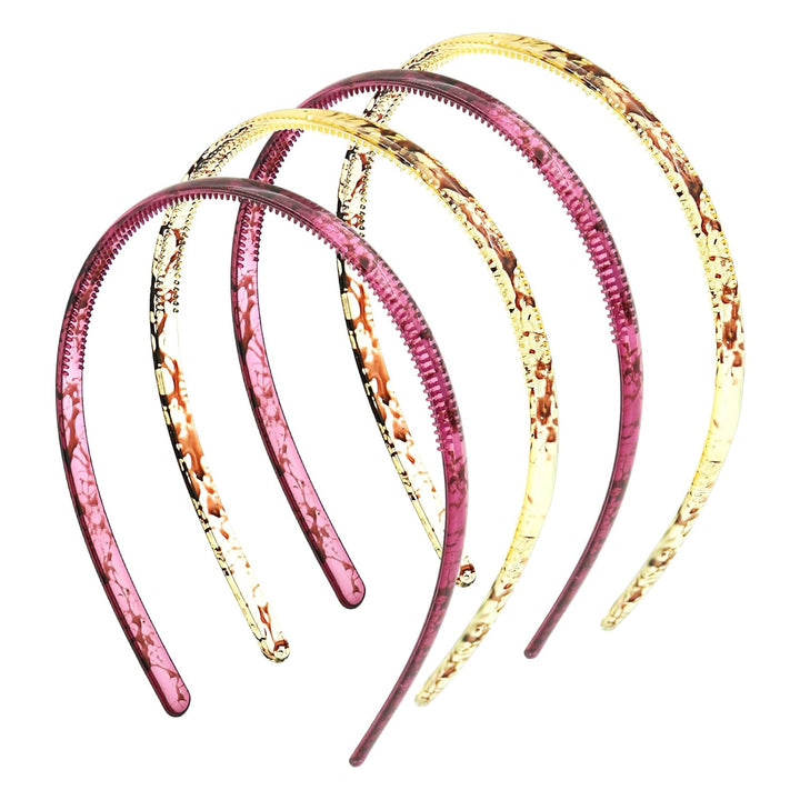 Plastic Thin Skinny Headbands - Headbands for Women - Plain Headband for Girls DIY - Hair Bands Teeth Comb Headband Halloween Comb - Black