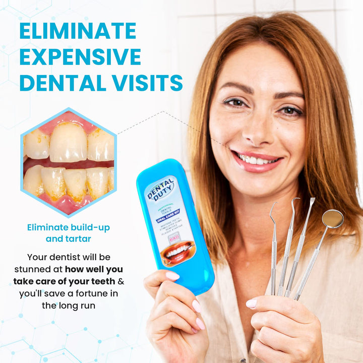 Dental Tools, Dental Pick for Teeth Cleaning Tools – Plaque Remover for Teeth with Teeth Cleaning Kit - Stainless Steel Dental Mirror for Teeth, Scraper and Scaler, (Aqua)