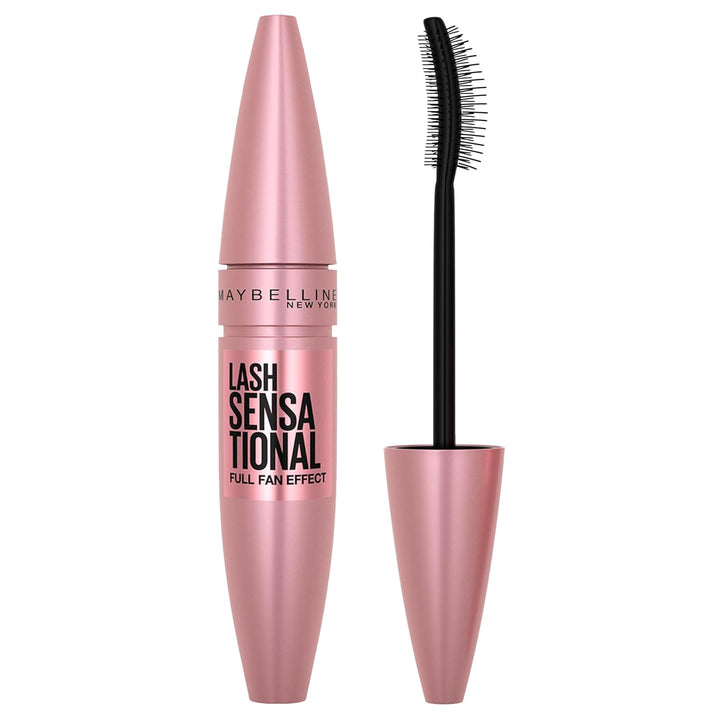 Lash Sensational Washable Mascara, Lengthening and Volumizing for a Full Fan Effect, Blackest Black, 1 Count
