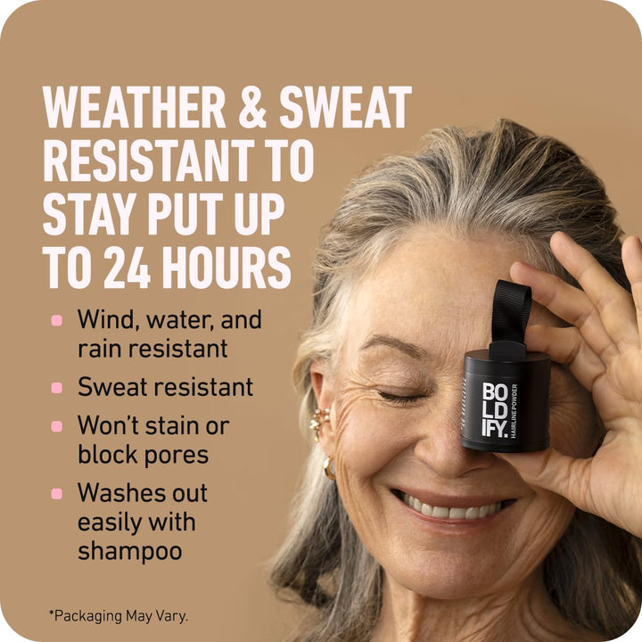 Hairline Powder - Root Touch up Hair Color for Gray Coverage - Bald Spot Concealing Hair Powder for Women & Men - 48-Hour Stain-Proof - Dark Brown