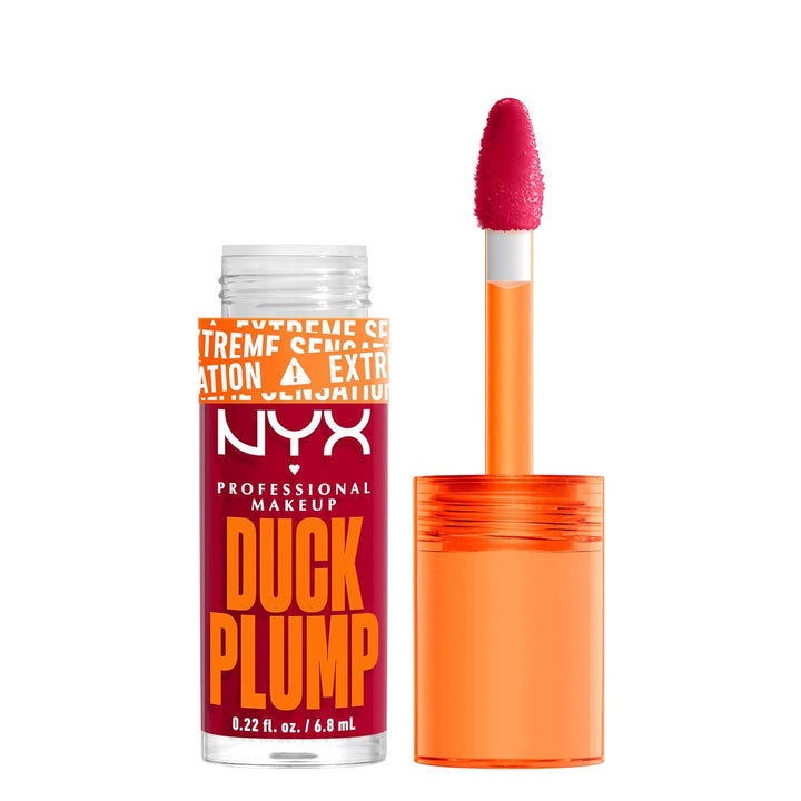 Duck Plump High Pigment Lip Gloss, Lip Plumper Gloss with Spicy Ginger - Clearly Spicy