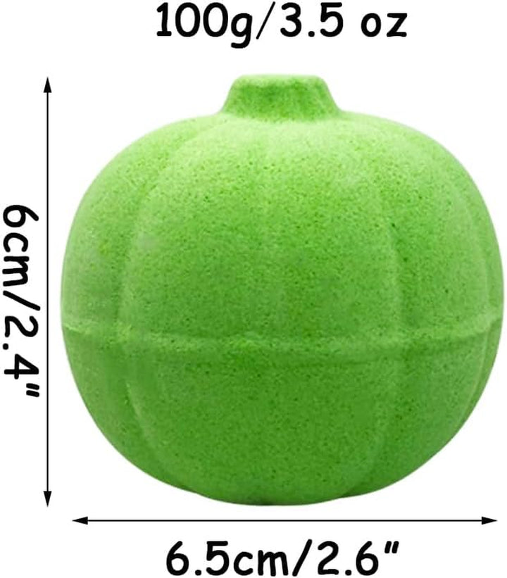 6 Pack Halloween Pumpkin Bubble Bath Bombs with Halloween Squishy Toys inside for Kids Girls Boys Halloween Treat Bags Halloween Toys Gifts