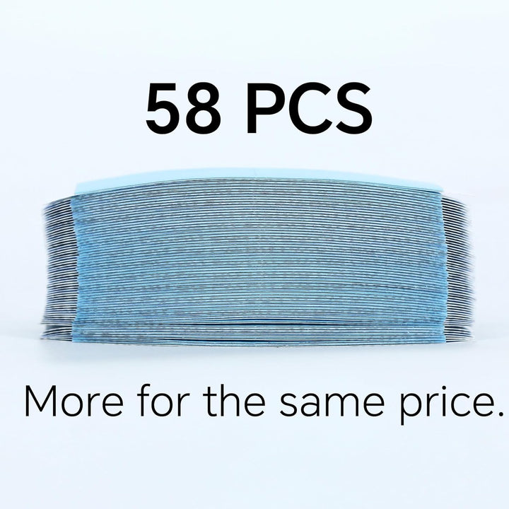 Wig Tape Double Sided 58Pcs Lace Front Tape for Wigs Waterproof Lace Tape for Wigs Strong Hold Wig Adhesive Strips Toupee Tapes Hairpiece