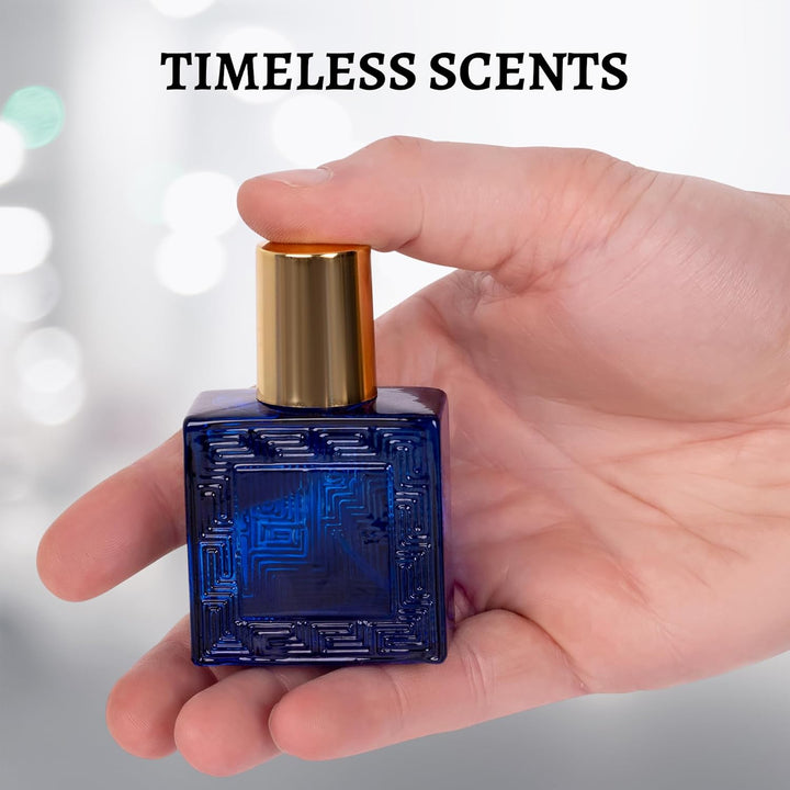 Verse Mini 4-Piece Fragrance Gift Set for Men - Aromatic, Floral, Oriental & Woody Notes - Individually Boxed - Travel Size - 25Ml Eau De Parfum