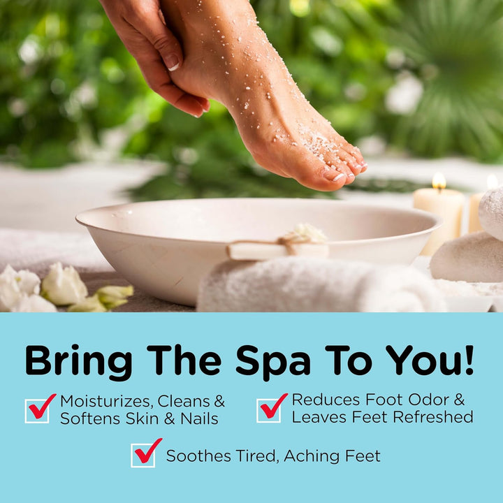 Foot & Nail Soak with Tea Tree Oil - Moisturize, Reduce Foot Odor, & Soothe Aching Feet - a Therapeutic Blend of Rich Mineral Epsom Salt, Pure Sea Salt, and 7 Essential Oils - 1 Pound