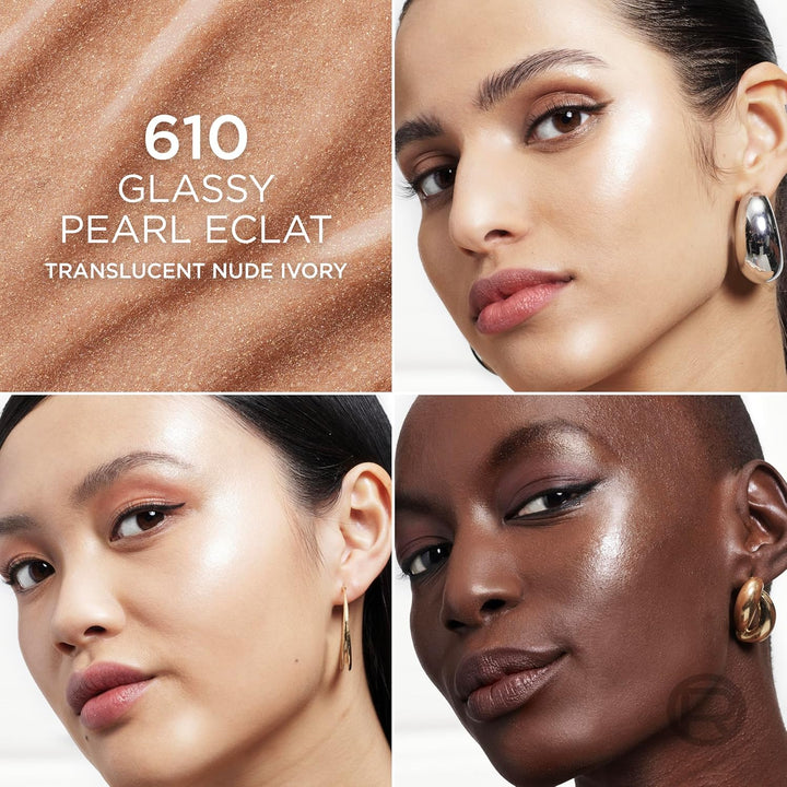 True Match Lumi Le Glass Highlighter Stick, Reflective, Translucent, Glassy Highlighter for Face and Body, 610 Glassy Pearl Eclat, 0.17 Oz