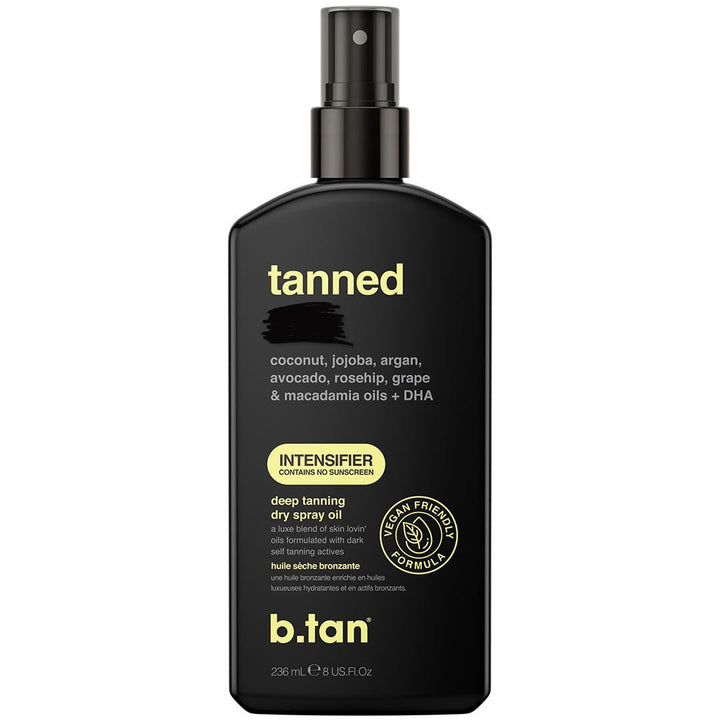Best Tanning Oil | Get Tanned Intensifier Dry Spray - Fast, Dark Outdoor Sun Tan from Tan Accelerating Actives, Packed with Moisturizing Oils, No SPF, Austrailian Brand, 8 Fl Oz
