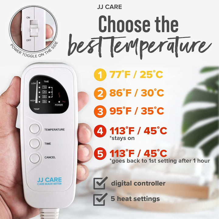 Massage Table Warmer 31"X71", Digital 5 Heat Control Massage Bed Warmer Fleece Pad W/Detachable 12 FT Cord, Table Warmer Massage Therapy W/Overheat Protection, Massage Table Heating Pad