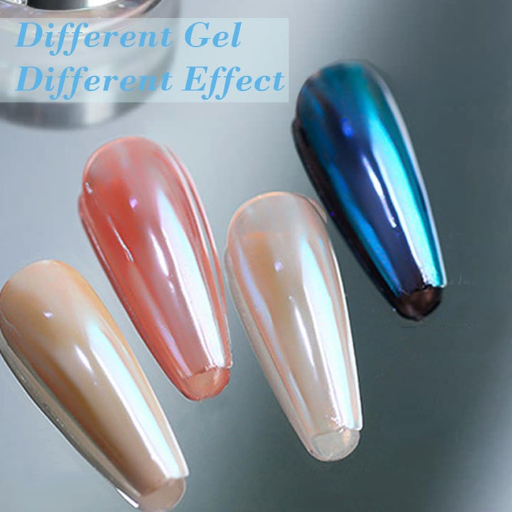 Moonlight Chrome Nail Powder, Unicorn Mermaid Chrome Powder for Nails, Aurora Nail Powder Iridescent Nail Chrome Powder, Nail Art Glitter Decoration for Home DIY Salon Manicure Pigment