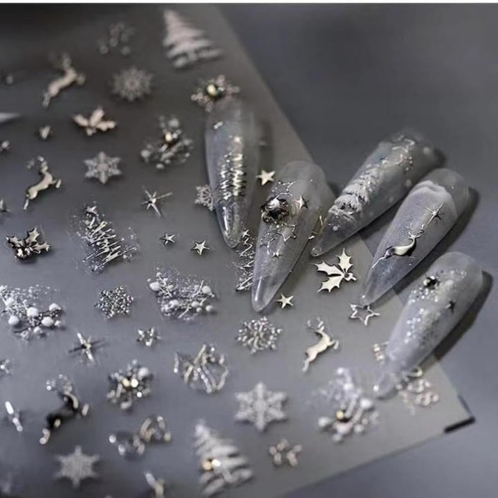 5D Embossed Autumn Maple Leaves Nail Stickers for Nail Art Thanksgiving Day Nail Art Stickers Fall Nail Decals Self-Adhesive Gold Maple Leaf Nails Sticker for Women Girls Nail Supplies