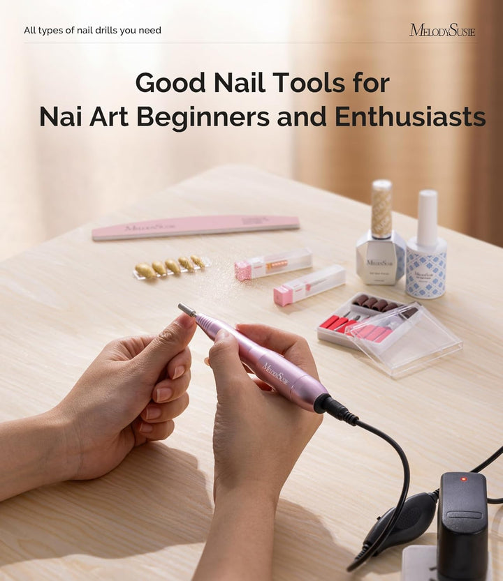 Portable Electric Nail Drill,Pc120B Compact Efile Electrical Professional Nail File Kit for Acrylic, Gel Nails, Manicure Pedicure Polishing Shape Tools Design for Home Salon Use, Purple