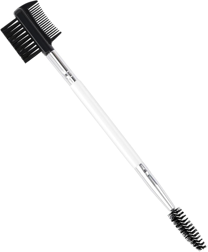 3 Head Eyebrow Eyelash Shaper Eyelash Comb Double Head Brush Makeup Grooming Tool Cosmetic with 3 Different Spoolie Brushes for Separating Lashes, Eliminating Mascara Clumps, Grooming and Shaping Brow