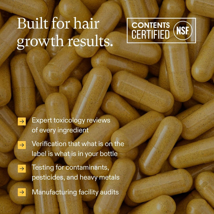 Women'S Hair Growth Supplements, Ages 18-44, Clinically Proven for Visibly Thicker and Stronger Hair, Dermatologist Recommended - 1 Month Supply
