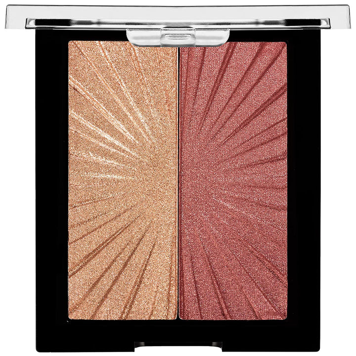 Megaglo Blushlighter, Blendable Blush & Highlighter Set, Shimmery Metallic Finish, Flash Me