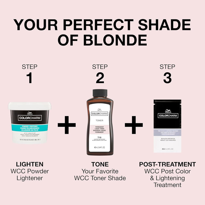 COLORCHARM Permanent Liquid Hair Toners | Neutralize Brass | Healthy-Looking Blondes Tones | Vegan & Free of Parabens | 1.4 Floz