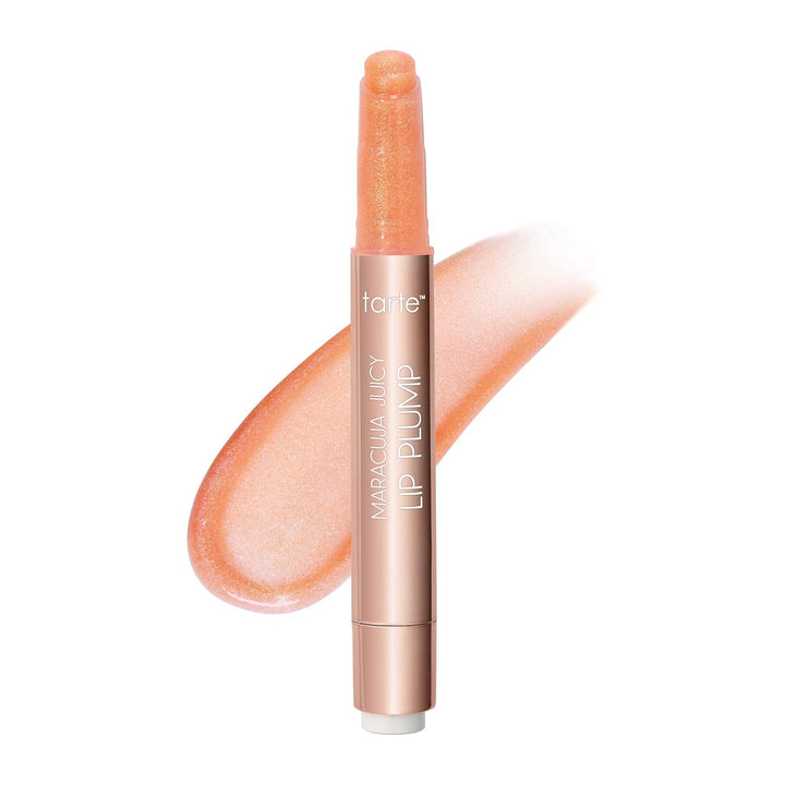Tarte Maracuja Juicy Shimmer Glass Lip Plump – Hydrating & Volumizing Lip Gloss Balm with Hyaluronic Acid & Vitamin E, Plumps & Moisturizes, Vegan & Cruelty-Free