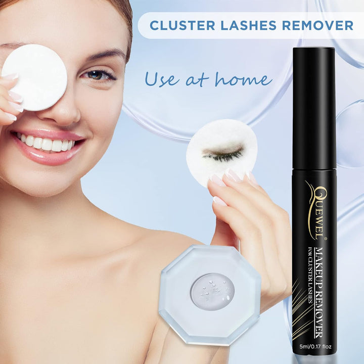 Lash Remover for Lash Clusters 5ML Lash Cluster Remover Gentle Lash Remover for Cluster Lashes, Cluster Lash Remover Lash Bond and Seal Eyelash Glue Remover Self-Use at Home