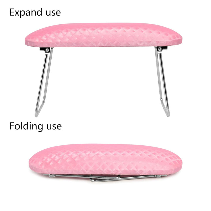 Nail Arm Rest,Professional Microfiber Leather Nail Hand Rest Stand Arm Rest for Acrylic Nails Cushion Hand Holder with Non-Slip - Nail Technician Use Must Have（Pink）